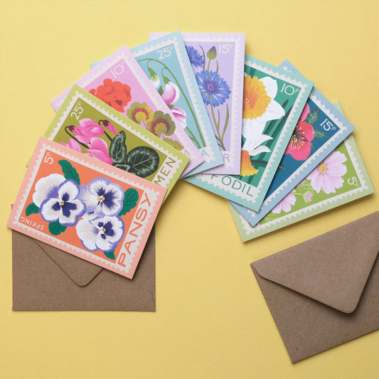 Printer Johnson | Mini Floral Stamps, Card Bundle