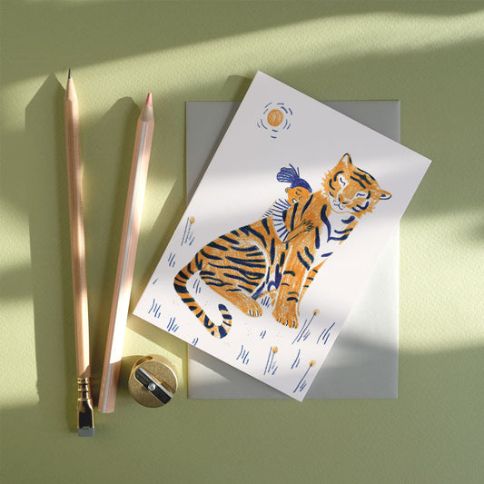Printer Johnson, Laurel Pettitt | Tiger Hug, Greeting Card