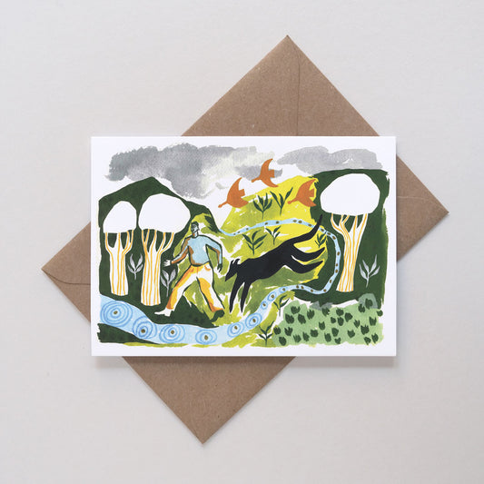 Printer Johnson, Petra Wonham | Black Dog, Greeting Card