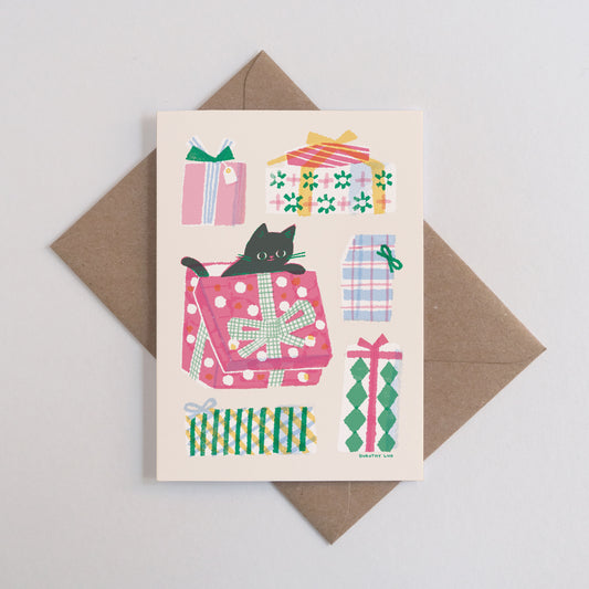 Printer Johnson, Dorothy Luo | Kitty & Gift Boxes, Greeting Card