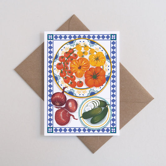 Printer Johnson, Vicki Johnson | Tablescape - Vegetables, Greeting Card