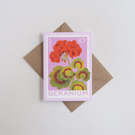 Printer Johnson, Vicki Johnson | Geranium, Mini Card
