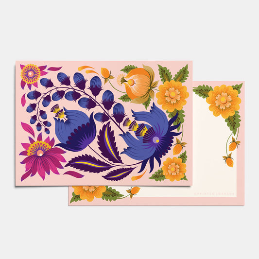 Printer Johnson, Vicki Johnson | Notecard Set, Petrykivka Floral
