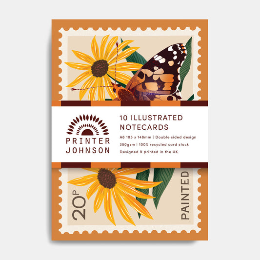 Printer Johnson, Vicki Johnson | Notecard Set, Painted Lady Butterfly