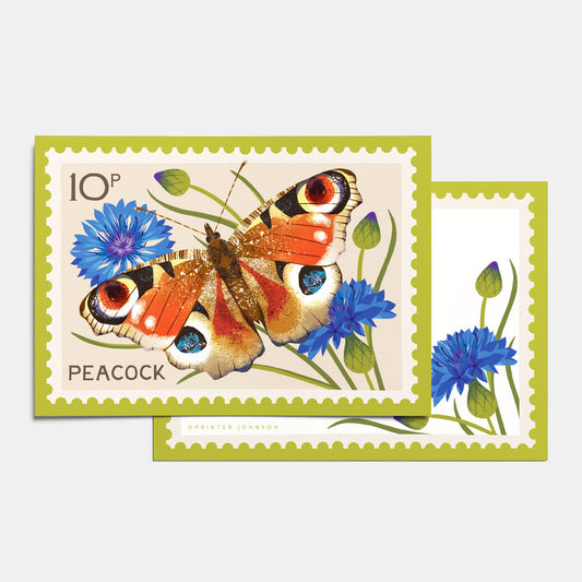 Printer Johnson, Vicki Johnson | Notecard Set, Peacock Butterfly