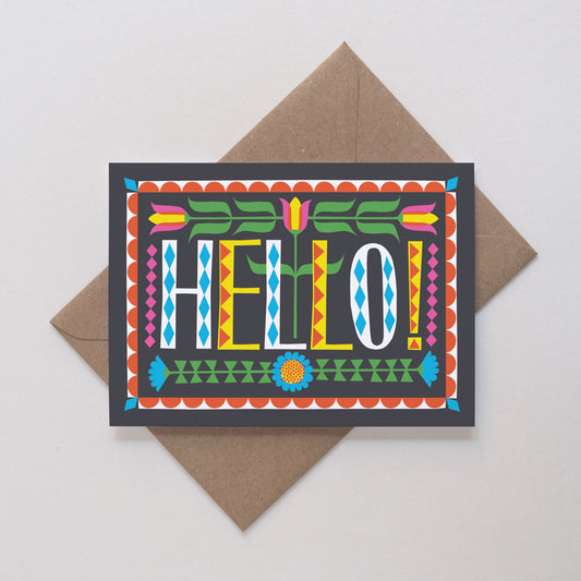Printer Johnson, Vicki Johnson | Hello, Greeting Card