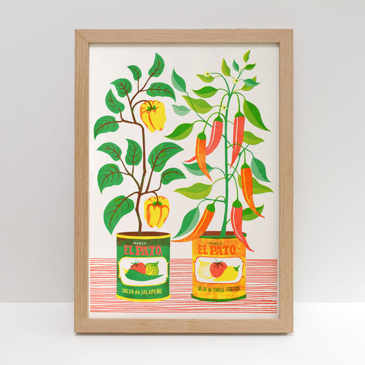 Printer Johnson, Vicki Johnson | Chilli Peppers, Risograph Print, A3
