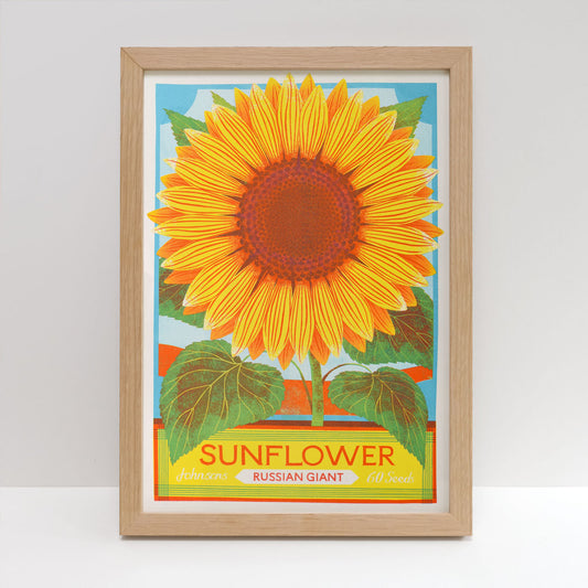 Printer Johnson, Vicki Johnson | Sunflower, Risograph Print, A3