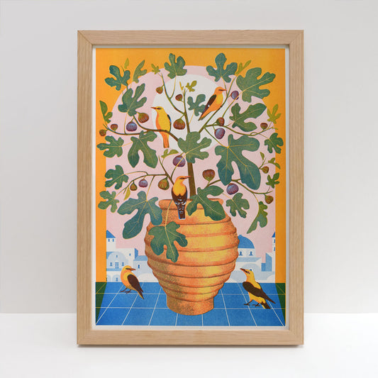 Printer Johnson, Vicki Johnson | Santorini, Risograph Print, A3