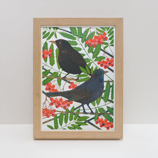 Printer Johnson, Vicki Johnson | Blackbirds, Risograph Print, A4