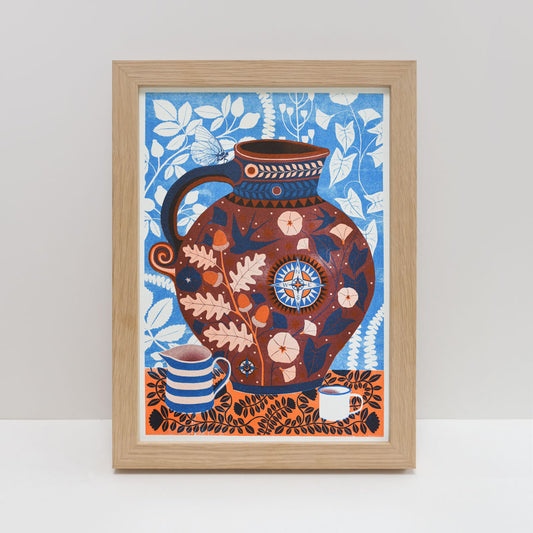 Printer Johnson, Vicki Johnson | Cider Jug, Risograph Print, A4