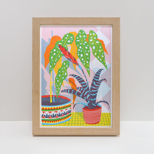 Printer Johnson, Vicki Johnson | Bromeliad, Risograph Print, A4