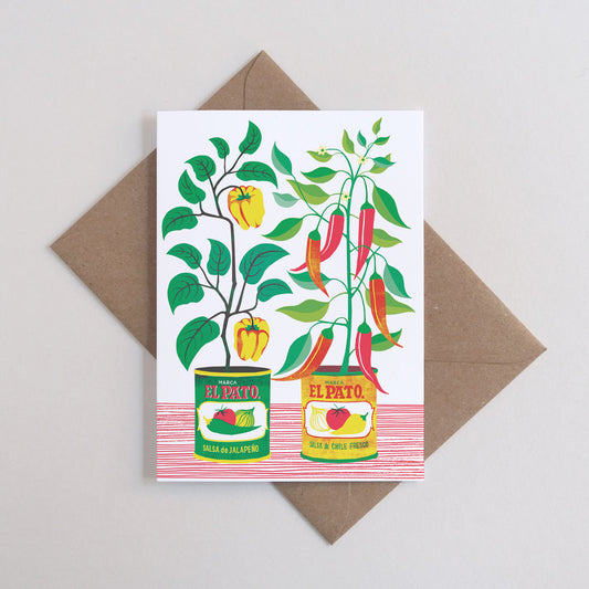 Printer Johnson, Vicki Johnson | Chilli Peppers, Greeting Card