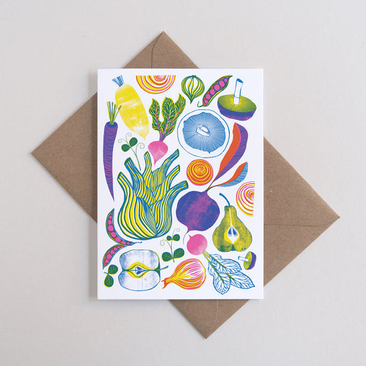 Printer Johnson, Vicki Johnson | Roots, Fruits & Shoots, Greeting Card