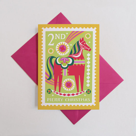 Printer Johnson, Vicki Johnson | Dala Horse, Greeting Card