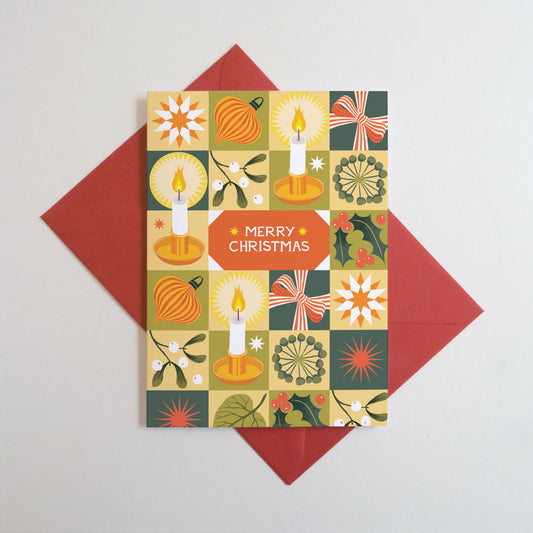 Printer Johnson, Vicki Johnson | Christmas Chequerboard, Greeting Card