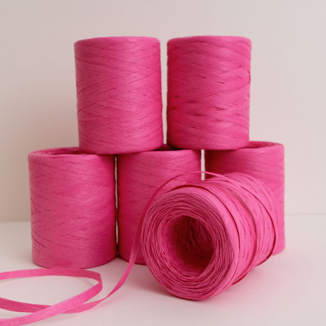 Pink Raffia Ribbon Printer Johnson | Paper Raffia Ribbon, Pink – Printer Johnson Ltd