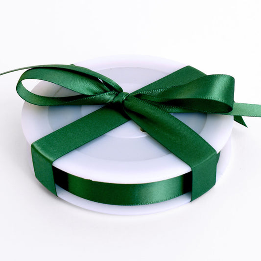 Printer Johnson | Double Sided Satin Ribbon, Emerald Green