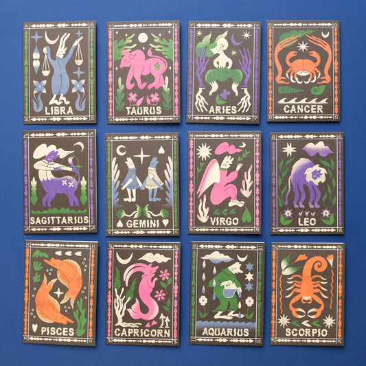 Printer Johnson | Mini Zodiac, Birthday Card Bundle