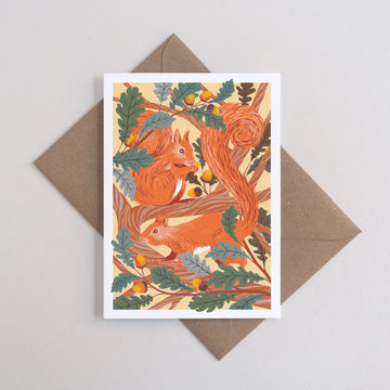 Printer Johnson, Vicki Johnson | Red Squirrels, Greeting Card
