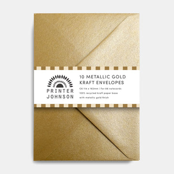 Printer Johnson | Envelope Set, Metallic Gold Kraft