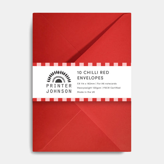 Printer Johnson | Envelope Set, Chilli 120gsm
