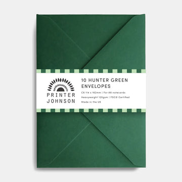 Printer Johnson | Envelope Set, Hunter Green 120gsm