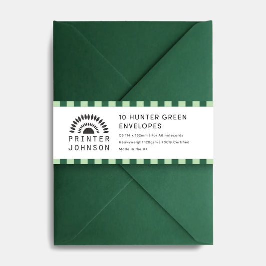 Printer Johnson | Envelope Set, Hunter Green 120gsm