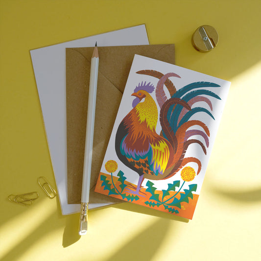Printer Johnson, Vicki Johnson | Rooster, Greeting Card