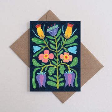 Printer Johnson, Kira Konoshenko | Whimsical Flowers 1, Greeting Card