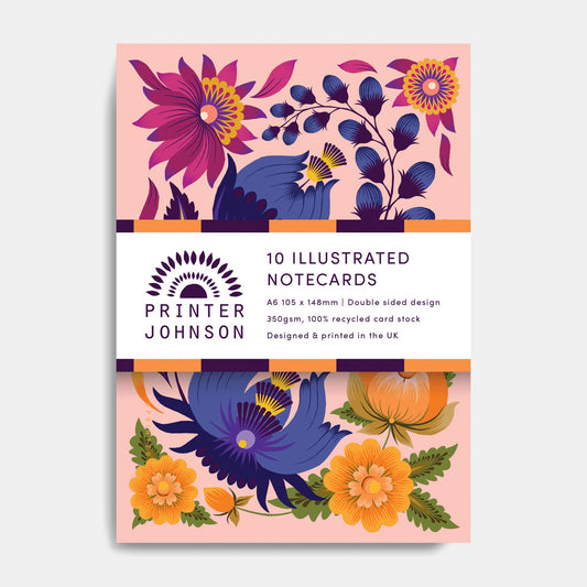 Printer Johnson, Vicki Johnson | Notecard Set, Petrykivka Floral