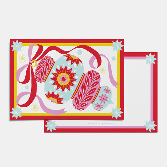 Printer Johnson, Vicki Johnson | Notecards, Christmas Bauble