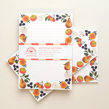 Printer Johnson, Vicki Johnson | A5 Notepad, Apples & Pears