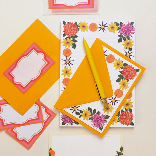 Printer Johnson, Vicki Johnson | A5 Notepad, Dahlias