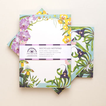 Printer Johnson, Vicki Johnson | A5 Notepad, Orchids