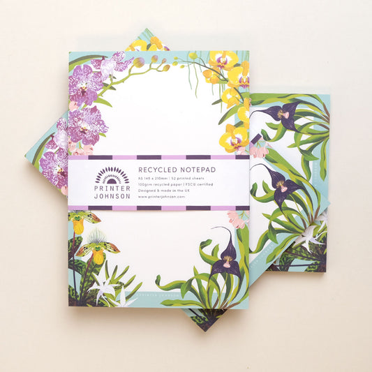 Printer Johnson, Vicki Johnson | A5 Notepad, Orchids