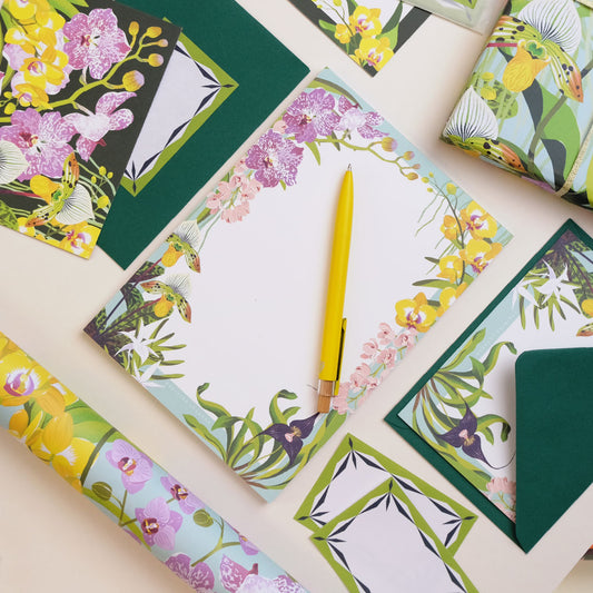 Printer Johnson, Vicki Johnson | A5 Notepad, Orchids
