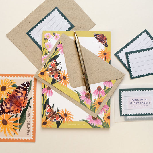 Printer Johnson, Vicki Johnson | A5 Notepad, Butterflies