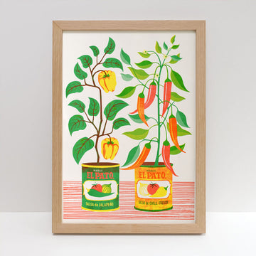 Printer Johnson, Vicki Johnson | Chilli Peppers, Risograph Print, A3