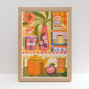 Printer Johnson, Vicki Johnson | Teapot & Tulip, Risograph Print, A3