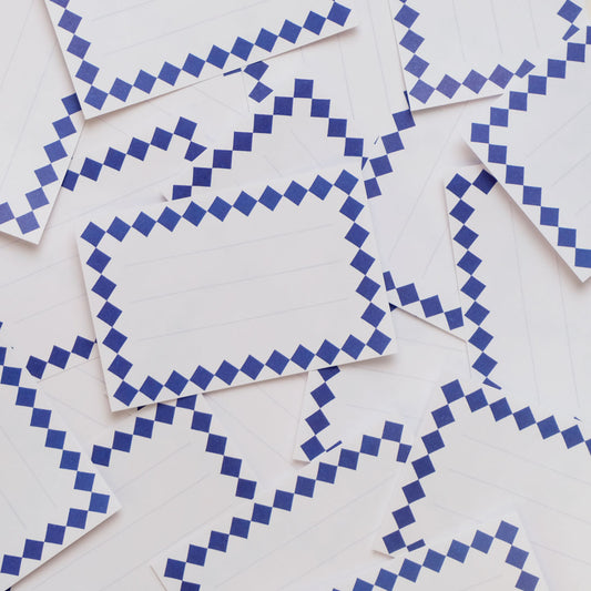 Printer Johnson, Vicki Johnson | Sticky Label Pack, Blue Tiles
