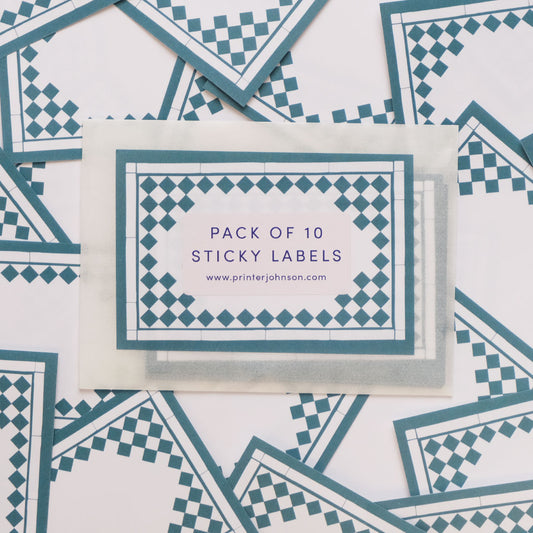 Printer Johnson, Vicki Johnson | Sticky Label Pack, Green Mosaic