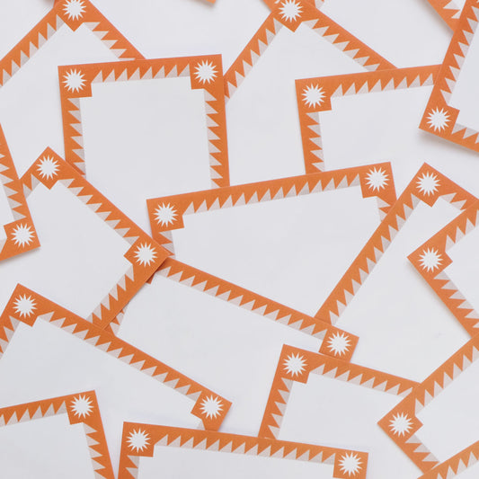 Printer Johnson, Vicki Johnson | Sticky Label Pack, Orange Geometric