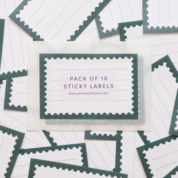 Printer Johnson, Vicki Johnson | Sticky Label Pack, Green Stamp