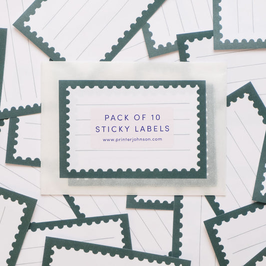 Printer Johnson, Vicki Johnson | Sticky Label Pack, Green Stamp