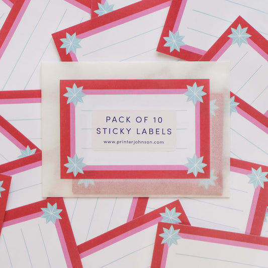 Printer Johnson, Vicki Johnson | Sticky Label Pack, Blue Star