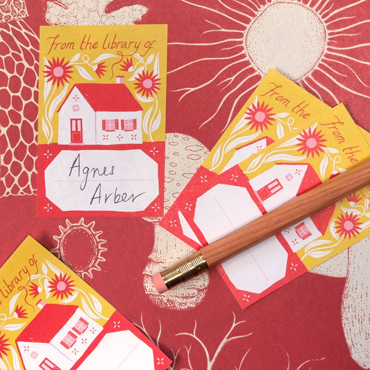 Printer Johnson, Vicki Johnson | Sticky Label Pack, Cottage Bookplate