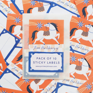 Printer Johnson, Vicki Johnson | Sticky Label Pack, Horse Bookplate