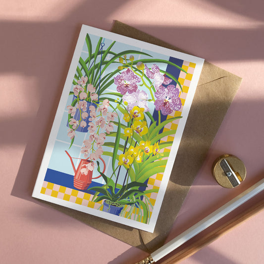 Printer Johnson, Vicki Johnson | Orchid Still Life, Greeting Card