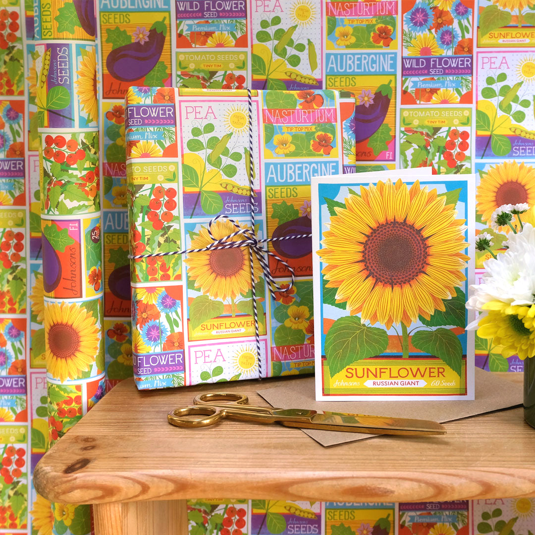 flower seed wrapping paper Printer Johnson, Vicki Johnson